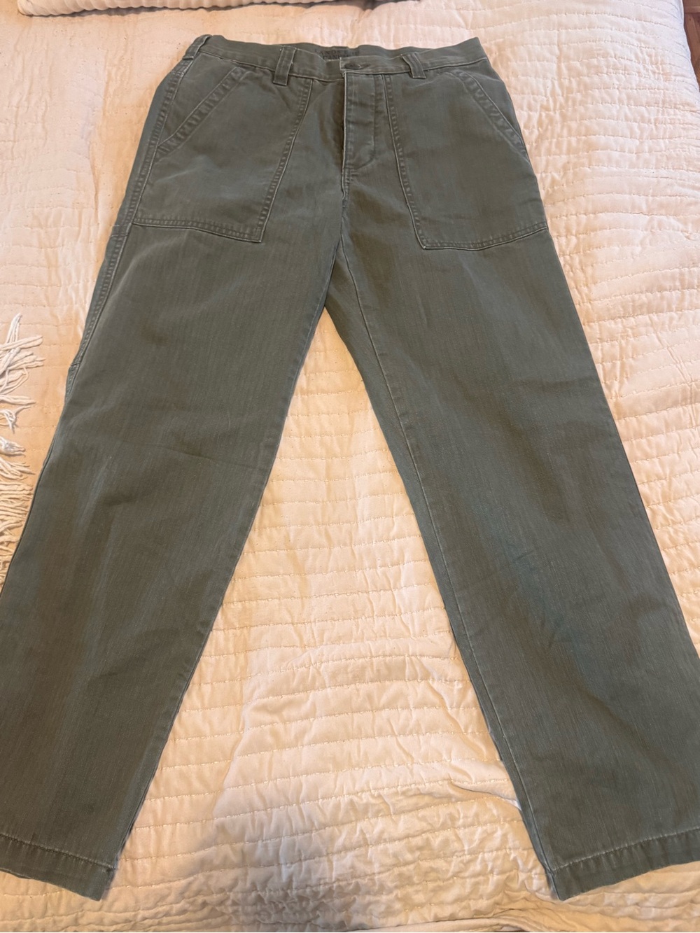 Lands end canvas  Utility Pants in Olive Green